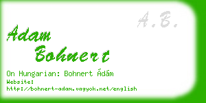 adam bohnert business card